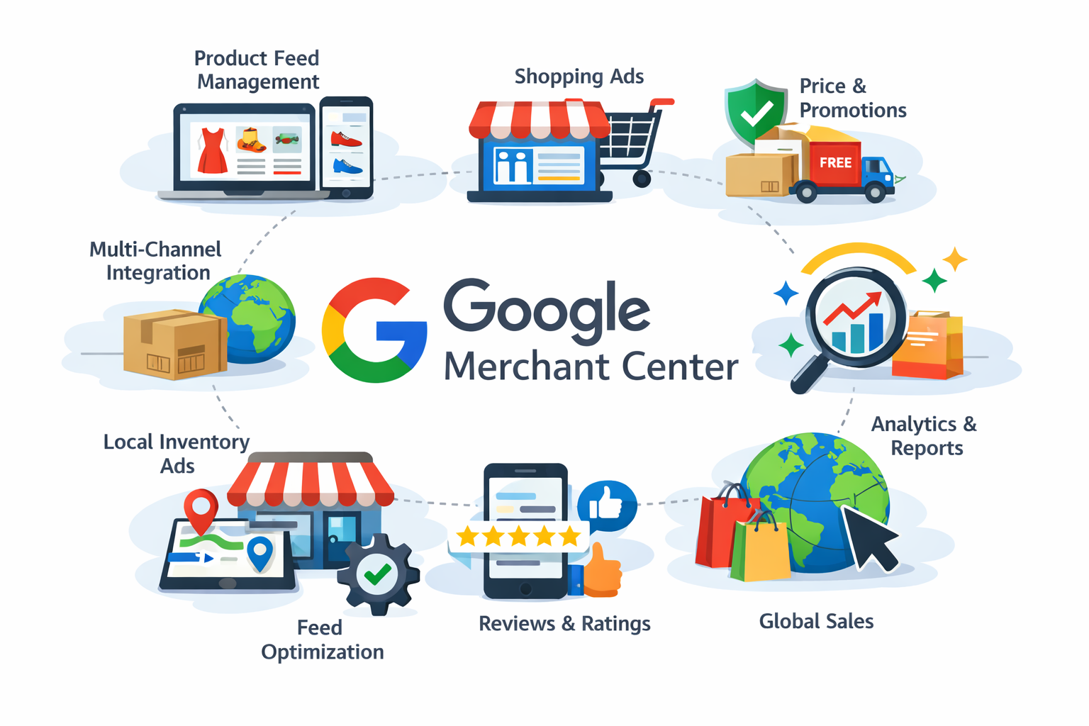 Configurazione google mercant center